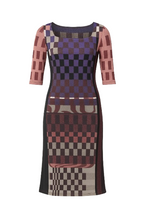Load image into Gallery viewer, Geometric Pattern Sweater Dress