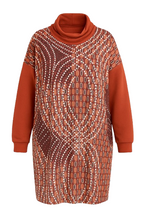 Load image into Gallery viewer, Airy Hooded Print Dress Grenadine