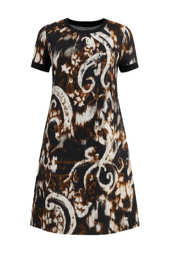 Allover Print A Line Dress