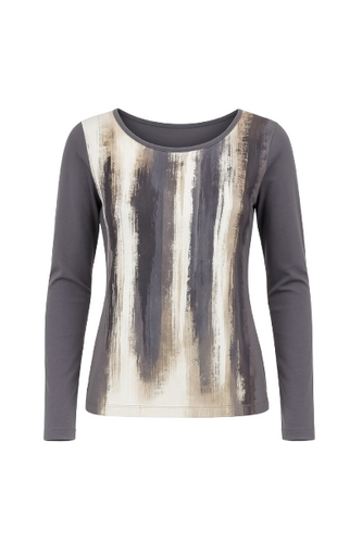 Abstract Print Long Sleeve Top