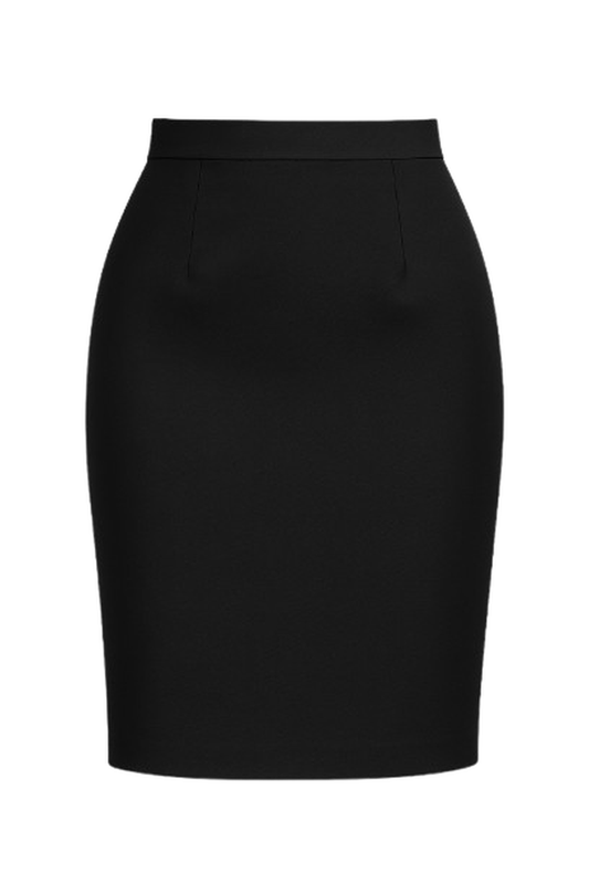 Tailored Black Pencil Skirt