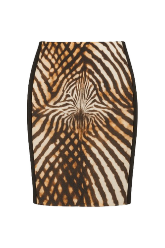 Animal Print Fitted Skirt