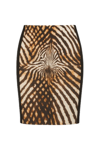 Animal Print Fitted Skirt