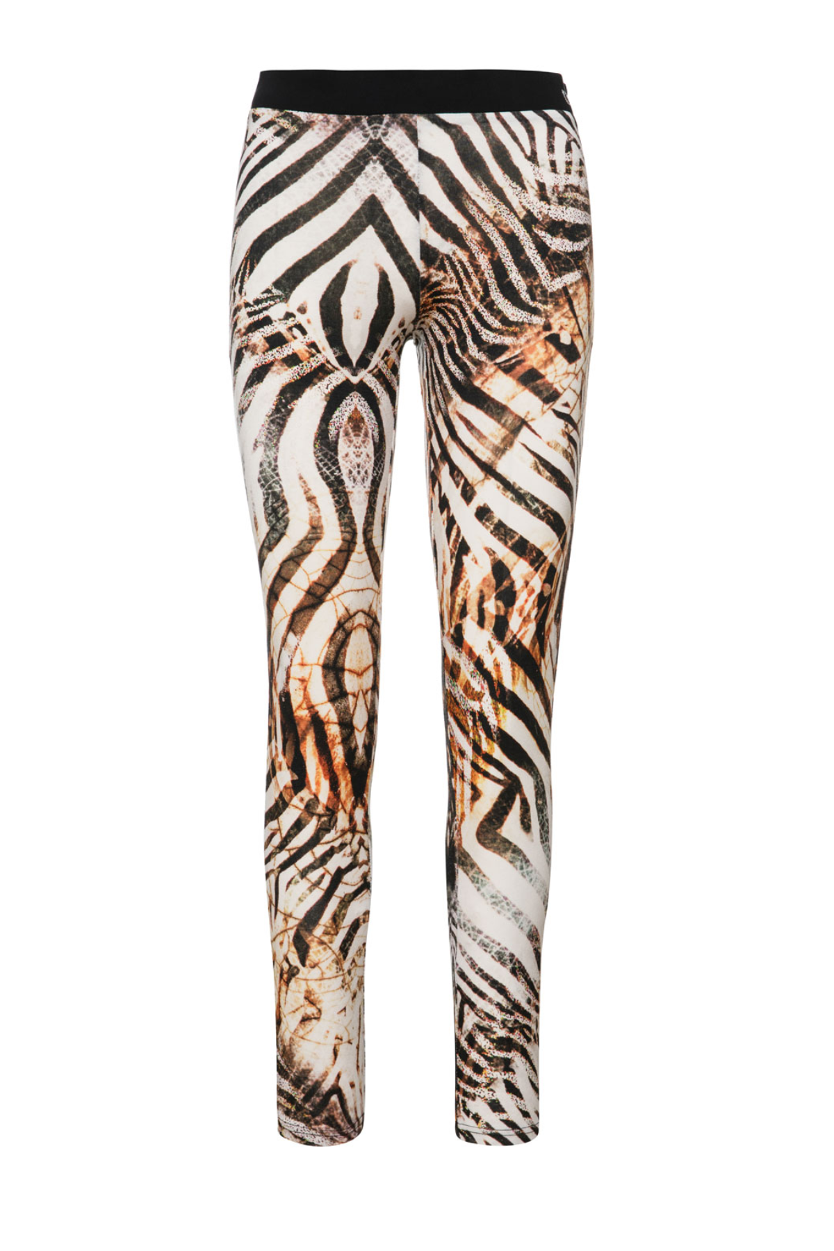 Conquista Παντελόνι Άνετη Γραμμή Animal Print Εμπριμέ Καλοκαιρινό Βισκόζη Πολύχρωμο C140-117-99