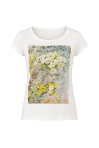 Floral Print Boat Neck Top
