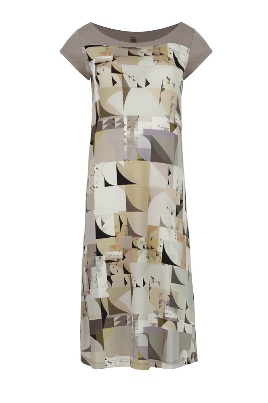 A Line Geometric Print Dress