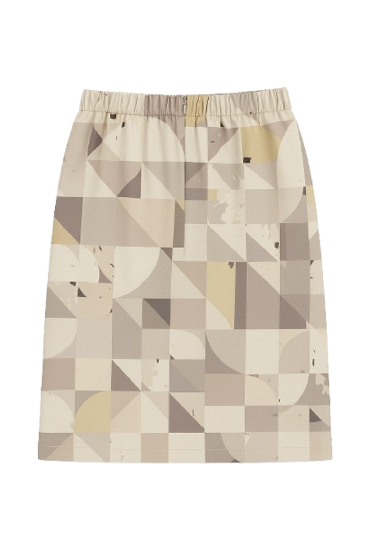 A Line Print Skirt