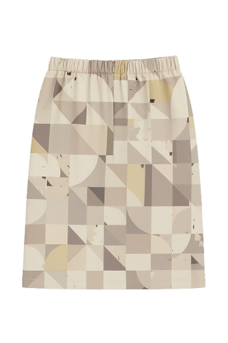 A Line Print Skirt