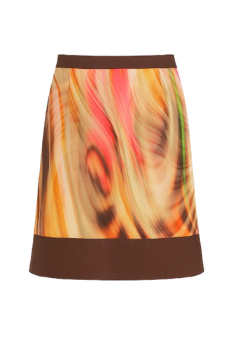 A Line Animal Print Skirt