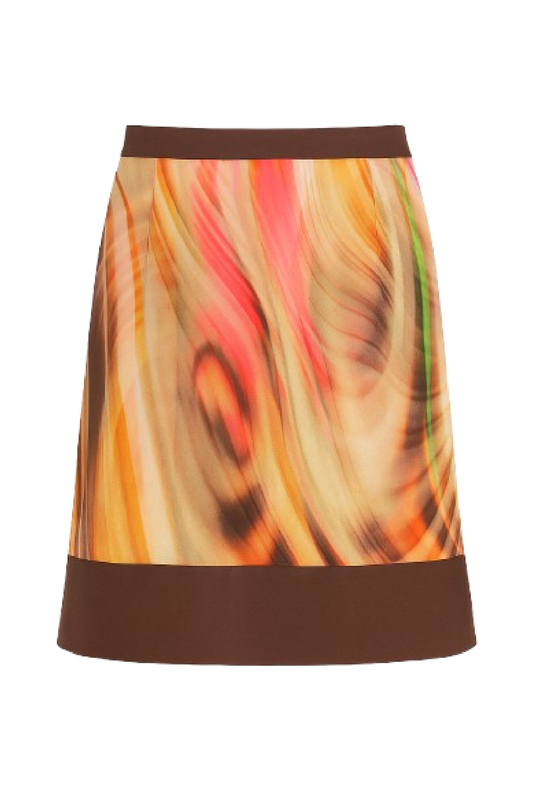 A Line Animal Print Skirt