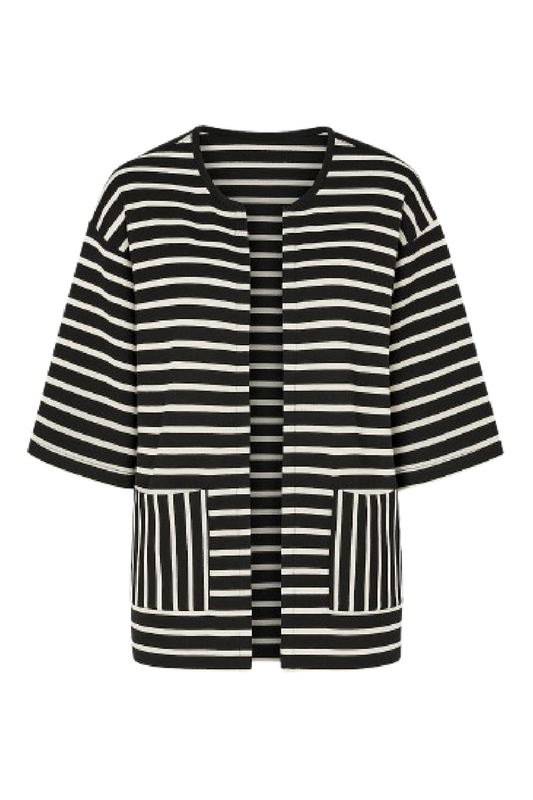 Stripe Pocket Detail Cardigan