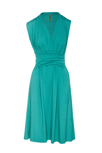 V Neck Dress with Sash