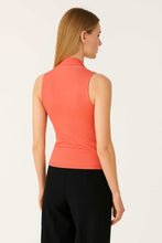 Load image into Gallery viewer, V-Neck Sleeveless Jersey Top in Soft Viscose-Elastane Blend, Fitted Silhouette