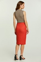Load image into Gallery viewer, Taupe Sleeveless V-Neck Fitted Top – Soft Viscose-Blend Fabric