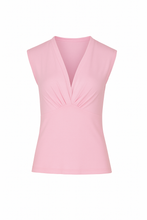Load image into Gallery viewer, Rose Sleeveless V-Neck Fitted Top – Soft Viscose-Blend Fabric