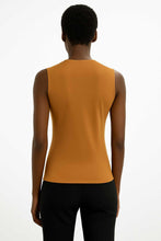 Load image into Gallery viewer, Rust Brown Sleeveless V-Neck Top