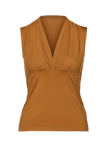 Load image into Gallery viewer, Rust Brown Sleeveless V-Neck Top