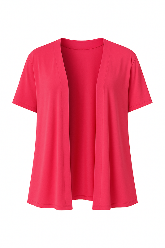 Short Sleeve Open Front Cardigan
