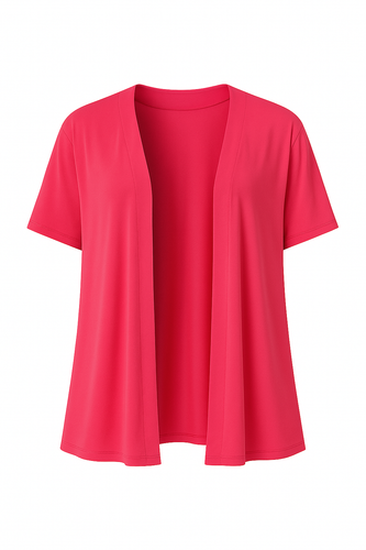 Short Sleeve Open Front Cardigan