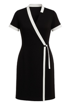 Load image into Gallery viewer, Black and White Crossover Dress