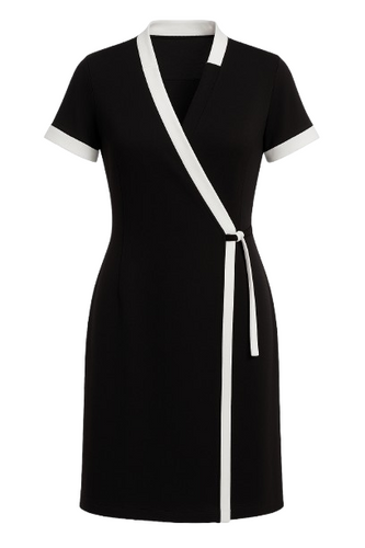 Black and White Crossover Dress