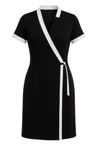 Black and White Crossover Dress