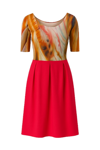 Abstract Animal Print Dress