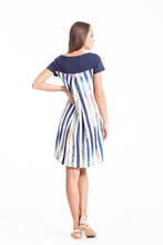 Load image into Gallery viewer, Floral &amp; Stripe A Line Dress