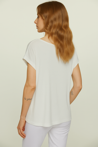 Oversized Lightweight Jersey Top in Micromodal and Cashmere