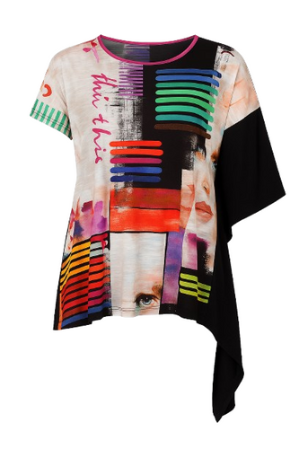 Asymmetric Summer Print Tunic