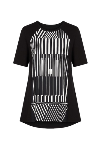Black and White Print Top