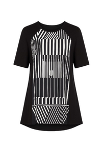 Black and White Print Top