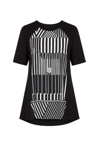 Black and White Print Top
