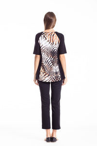 A Line Animal Print Top