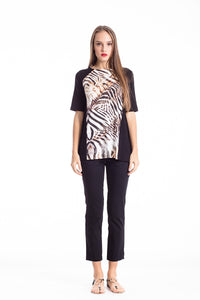 A Line Animal Print Top