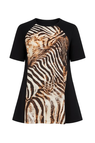 A Line Animal Print Top