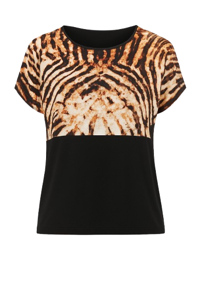 Conquista Μπλούζα Εμπριμέ Animal Print Καλοκαιρινή Άνετη C151-404-00