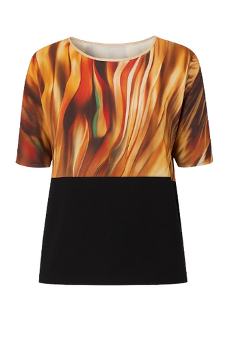 Abstract Animal Print Top