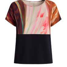 Load image into Gallery viewer, Animal Print Detail Top in Black