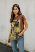 Load image into Gallery viewer, Abstract Print Jersey Top in Viscose-Elastane Blend