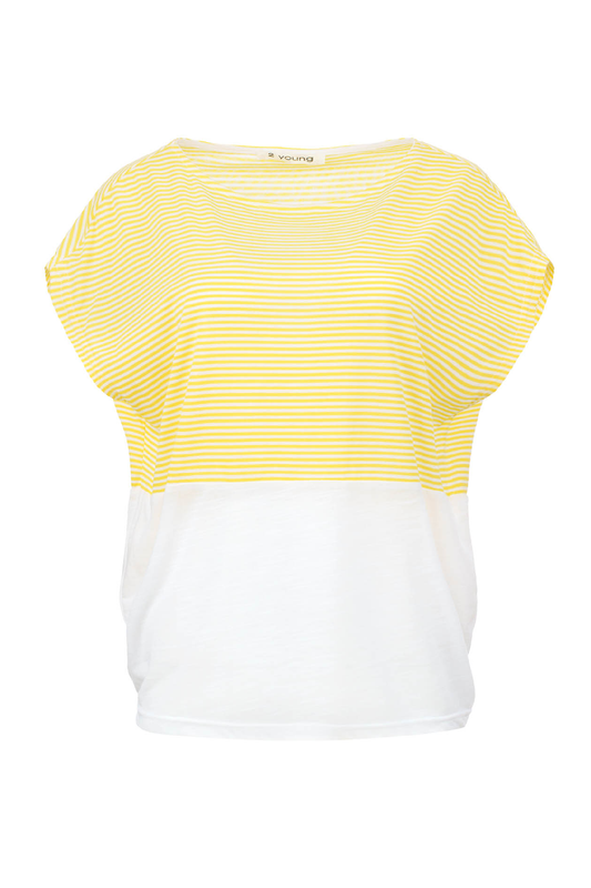 Sunshine Stripes & Flama Boat Neck Top