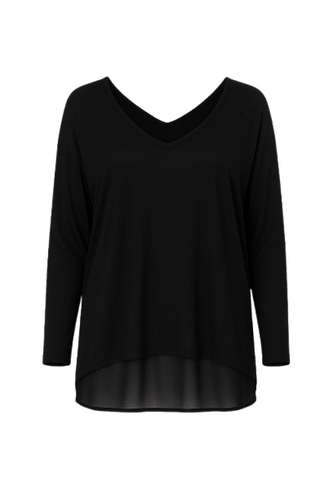 Batwing Sheer Detail Top