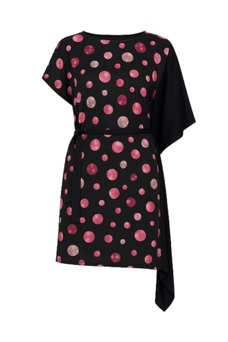 Asymmetric Polka Dot Dress