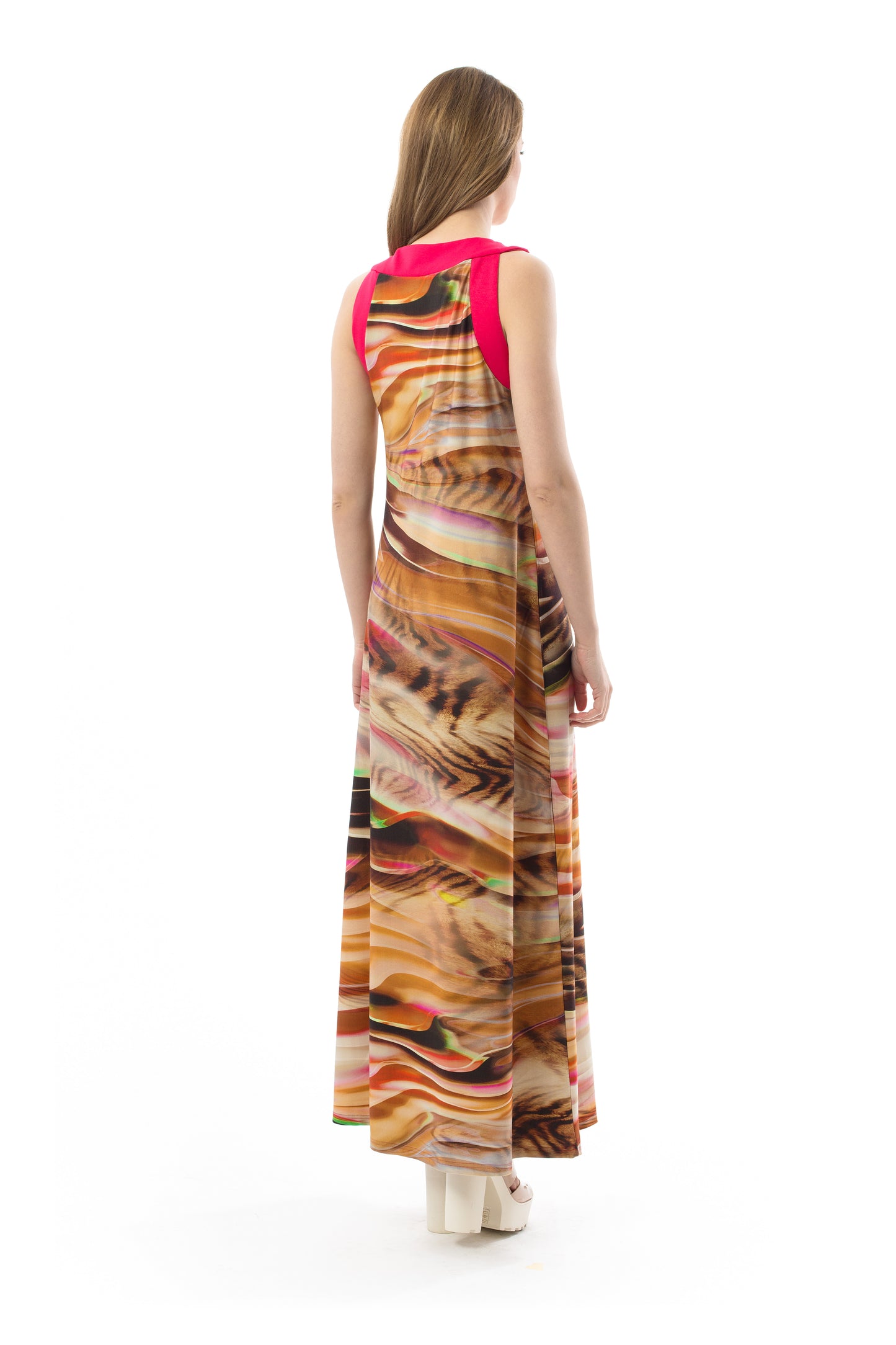 Conquista Floral Φόρεμα Maxi Γραμμή Α Καλοκαιρινό Πολύχρωμο C151-684-44