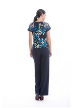 Load image into Gallery viewer, Sleeveless Print Top Navy