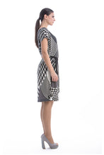 Load image into Gallery viewer, Patterned Sack Dress in Black