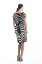 Load image into Gallery viewer, Patterned Sack Dress in Black