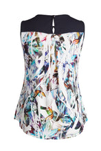 Load image into Gallery viewer, Women&#39;s Abstract Feather Print Viscose-Elastane Jersey Top