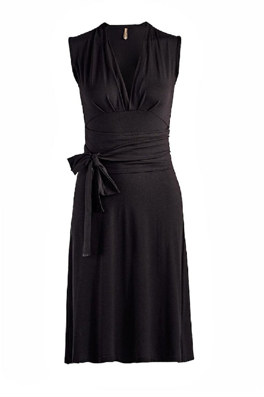 Φόρεμα Empire χωρίς μανίκια σε μαύρο ζέρσεϊ