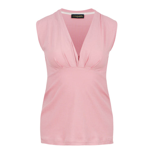Pink Jersey Top in Micromodal with Elastane